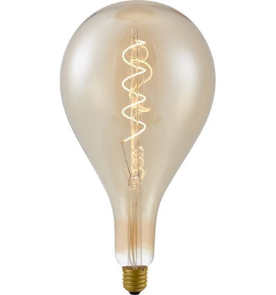 E27 4W XXL Filament LED-pære - A157, 2000K, gullglass, dimbar