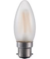 BA22d 4W LED kronepære - C35, 380lm, dimbar, matt glass, 2500K