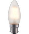 BA22d 4W LED kronepære - C35, 380lm, dimbar, matt glass, 2500K