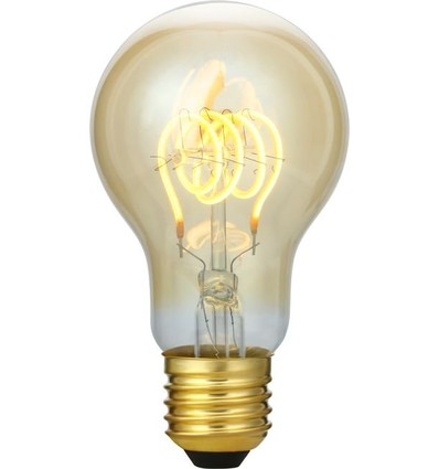 E27 5W 3-trinns dimbar LED-pære - A60, 2200K, Gold, Flex Filament, 460lm