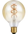 E27 5W 3-trinns dimbar LED-pære - G95, Gold, Filament Flex, 2200K, 460lm