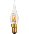 E14 1,8W dimbar LED kronepære - C23, Mini Tip Candle, 2000K, klart glass