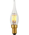 E14 1,8W dimbar LED kronepære - C23, Mini Tip Candle, 2000K, klart glass