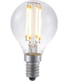 E14 4W filament kronepære, 24V - G45, 2200K, klart glass, 270lm