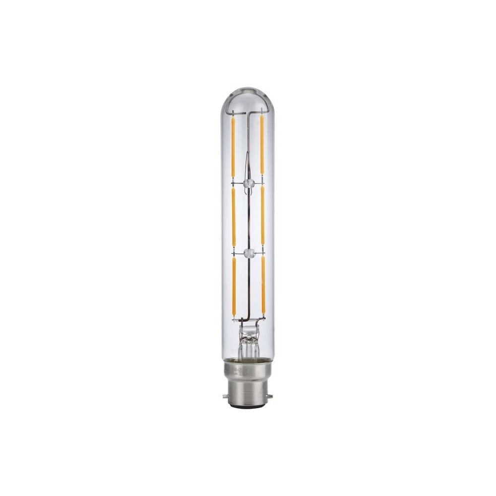 BA22d 5W dimbar LED Colorenta Short pære - 17,1cm, 470lm, 2200K, klart glass - Dimbar : Dimbar, Kulør : Ekstra varm