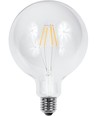 E27 4,5W dimbar LED globepære - G125, filament, 500lm, klart glass, 2700K