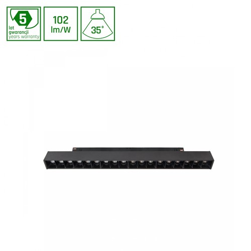 System Shift 17W Grid M skinnespot for 2-faset skinne - 40°, CCT, sort