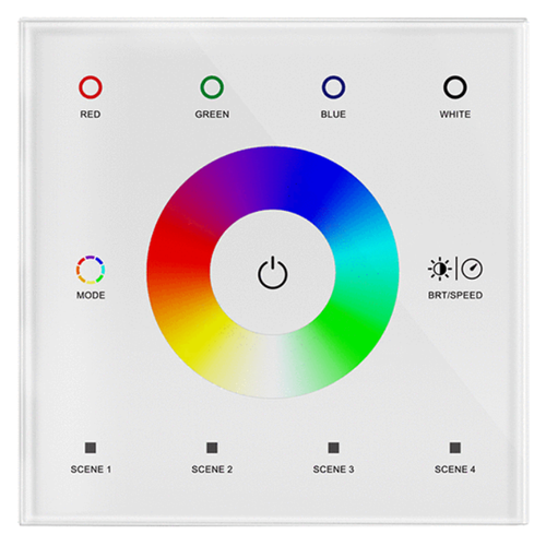 LEDlife rWave RGBW-kontroller for vegg - Hvit, 12V-24V