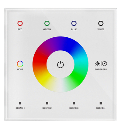 LEDlife rWave RGBW-kontroller for vegg - Hvit, 12V-24V
