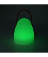 Oppladbar RGB LED-bordlampe Ø12,8cm - Hvit, inkl. fjernkontroll, IP54 utendørs