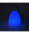 Oppladbar RGB LED-bordlampe Ø12,8cm - Hvit, inkl. fjernkontroll, IP54 utendørs