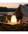 Oppladbar RGB LED-bordlampe Ø12,8cm - Hvit, inkl. fjernkontroll, IP54 utendørs