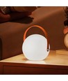 Oppladbar RGB LED-bordlampe Ø13cm - Hvit, inkl. fjernkontroll, IP54 utendørs