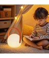 Oppladbar RGB LED-bordlampe Ø13cm - Hvit, inkl. fjernkontroll, IP54 utendørs