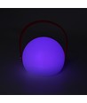 Oppladbar RGB LED-bordlampe Ø13cm - Hvit, inkl. fjernkontroll, IP54 utendørs