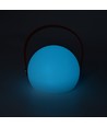 Oppladbar RGB LED-bordlampe Ø13cm - Hvit, inkl. fjernkontroll, IP54 utendørs