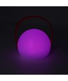 Oppladbar RGB LED-bordlampe Ø13cm - Hvit, inkl. fjernkontroll, IP54 utendørs