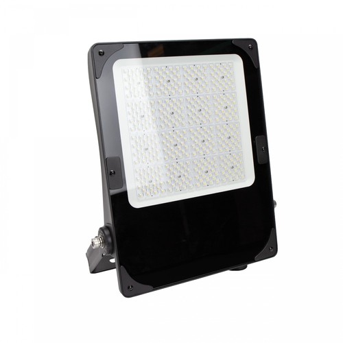 200W LED lyskaster - IP66, IK08, sort, nøytral hvit