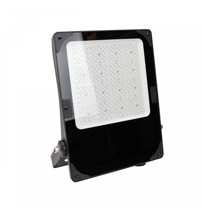 200W LED lyskaster - IP66, IK08, sort, nøytral hvit