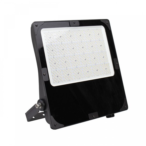 300W LED-lyskaster med justerbar watt - Asymmetrisk lys, IP66 utendørs, IK08, sort