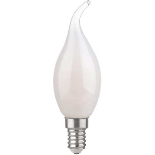 E14 2,5W dimbar LED-kronepære med tipp - C35, 250lm, opalt glass, varmhvit