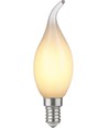 E14 4,7W dimbar LED kronepære med tipp - C35, opalt glass, 2700K, filament