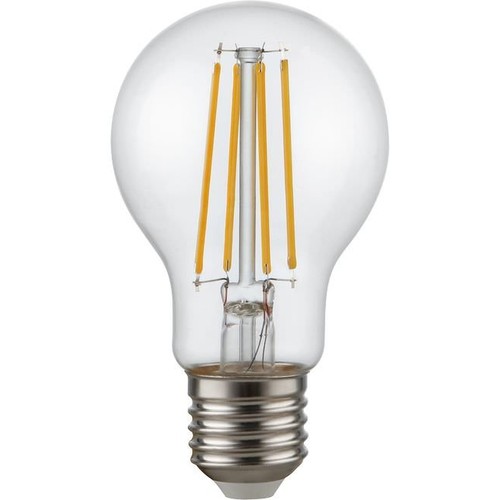 E27 4,7W dimbar LED-pære - A60, filament, 470lm, 2200K, klart glass