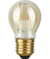 E27 2,9W dimbar LED kronepære - Filament, G45, 2200K, gullglass