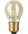 E27 2,9W dimbar LED kronepære - Filament, G45, 2200K, gullglass