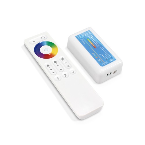 RGB+W controller med fjernkontroll - RF trådløs, 12V (192W), 24V (384W)