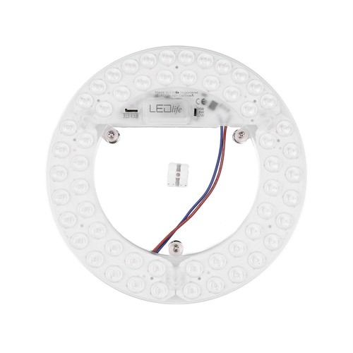 21,5cm / 24/18/12W LED-innsats med linser - Flicker free, valgfrie CCT, erstatter G24, sirkelrør og kompaktrør