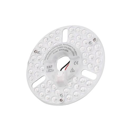 13cm / 18W dimbar LED-innsats med linser - Flimmerfri, erstatter G24, sirkelrør og kompaktrør