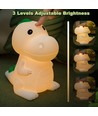 MOCHI Dinosaur nattlampe i myk silikon - oppladbar, fargeskift + varmhvit