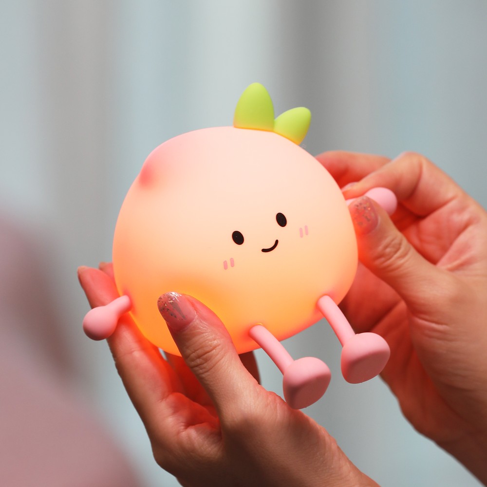 MOCHI fersken nattlampe - Silikon, touch dimbar, IP20 innendørs - Dimbar : Dimbar, Kulør : Varm