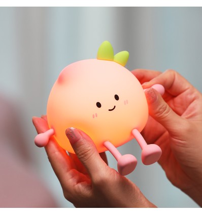 MOCHI fersken nattlampe - Silikon, touch dimbar, IP20 innendørs
