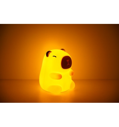 Kapivar nattlampe for barn - Silikon, RGB + varmhvit