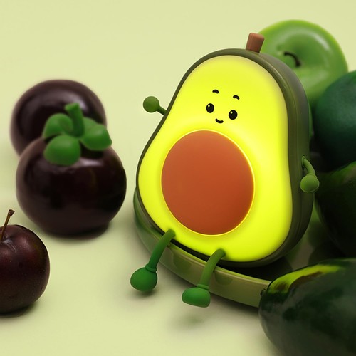 MOCHI Avocado nattlampe - Silikon, touch dimbar, IP20 innendørs