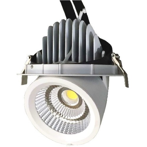 30W Ø16,5cm Downlight - Hull: Ø15 cm, Mål: Ø16,5 cm, 4100lm, Justerbar vinkel