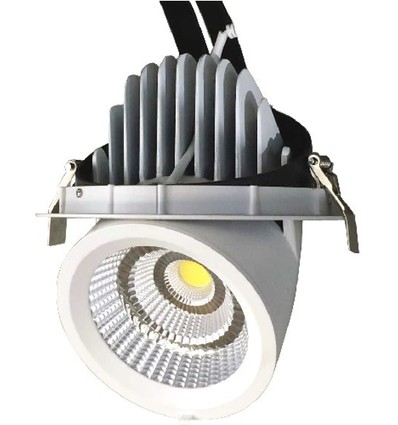 30W Ø16,5cm Downlight - Hull: Ø15 cm, Mål: Ø16,5 cm, 4100lm, Justerbar vinkel