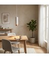 Outlet: V-Tac moderne pendellampe - Hvit med rosegull, Ø8 cm, GU10