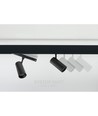10W RA90 SHIFT skinnespot - 24 grader, sort