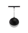 5W dimbar SHIFT Smart-Globe P nedhengt kule skinnebelysning ø100 - 165°, CCT, sort, 81.5cm kabel, Zigbee