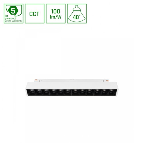 12W System Lys 20.4cm SHIFT Smart-Grid S Skinne - 35°, CCT, Hvit, Dim, Zigbee