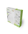 18W Nymphea Black & White taklampe - Ø25cm, IP54, CCT, 130lm/W, sort/hvit kant