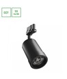 20W PAVA BASIC 3-faset skinnespot - Justerbar CCT, 111lm/W, 20-45° vinkel, sort, IP20