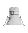 7W Ø9cm Fiale Core indbygningsspot - CCT, hvit, 45 grader, Hull: Ø7,5 cm, Mål: Ø9 cm