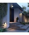 10W Verto Round Edge CCT vegglampe, IP65 - 120lm/W, sort, 3-CCT, asymmetrisk lys, utendørs/innendørs