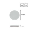 18W LED taklampe - Ø25cm, Høyde: 5,2cm, Hvit kant, inkl. sort ring