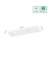 120x30 bakbelyst LED-panel, 40W - Hvit kant