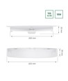 18W Ø22cm Algine 2-i-1 innfellingspanel - 122lm/W, 4000K, hvit kant, rund, innfelling eller påbygging